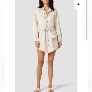 Hudson Jeans Oversized Shirt Dress in Great Egret